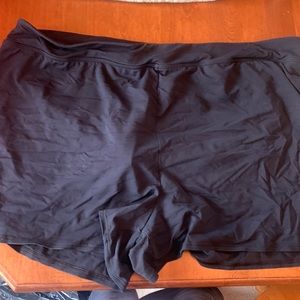 Lands End Black Swim Shorts 22W